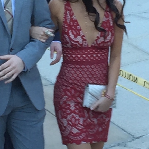 Revolve Stylestalker RED LACE DRESS - Picture 2 of 8